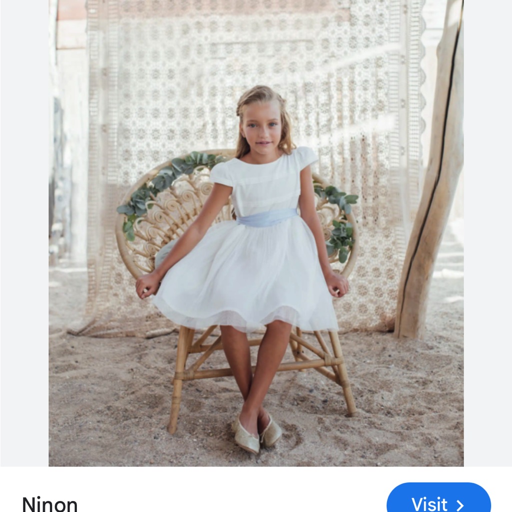 Elegant White And Blue Kids Formal Dress French 10 Years Old